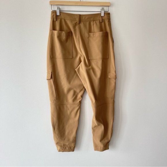 ❌SOLD❌ BANANA Republic SLIM REFINED STRETCH CARGO PANT Cream High waist Tapered - Picture 4 of 16